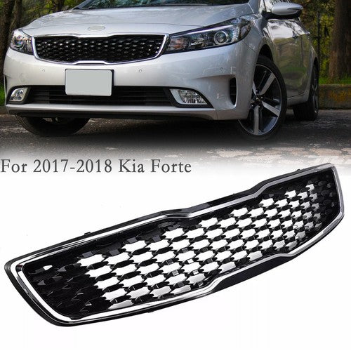 DURAFORCE Fit 2017-2018 Kia Forte Sedan LX SX Chrome Front Upper Grille Grill 86350B0010