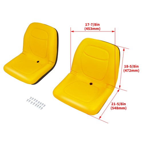 DURAFORCE 1X PU Yellow Complete Seat For John Deere 4X2 4X4 HPX Gator Turf E TH 6X4 TE