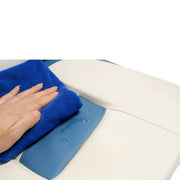 DURAFORCE White+Blue Low Back Folding Fishing Seat Captain Chair Boat Seat Foam Padding