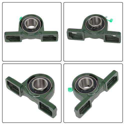 DURAFORCE 10 × UCP206-20 Pillow Block Bearing 1-1/4" Bore 2 Bolt Self-Aligning Solid Base