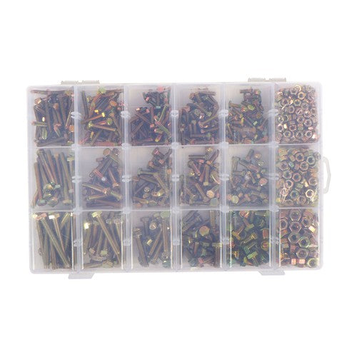 DURAFORCE 1640Pack M4 M5 M6 Stainless Steel Nuts Flat and Bolts & Lock Washers Sorting Kit