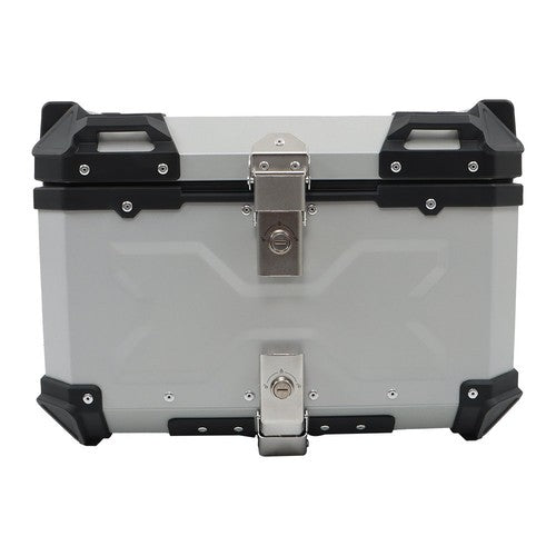 DURAFORCE 55L Silver Luggage Waterproof Tail Box Scooter Trunk Storage Top Case Motorcycle