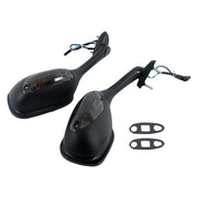 DURAFORCE Black Mirrors Smoke Turn Signals For Suzuki GSXR 600 750 1000 2005-2015