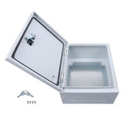 DURAFORCE 12x10x6" NEMA 4X Steel Electrical Box, IP56 Waterproof Lockable w/Mounting Plate