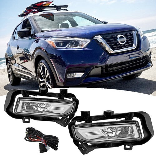 DURAFORCE Front Bumper Fog Lights Fog Lamps Left&Right for Nissan Kicks 2017 2018 2019