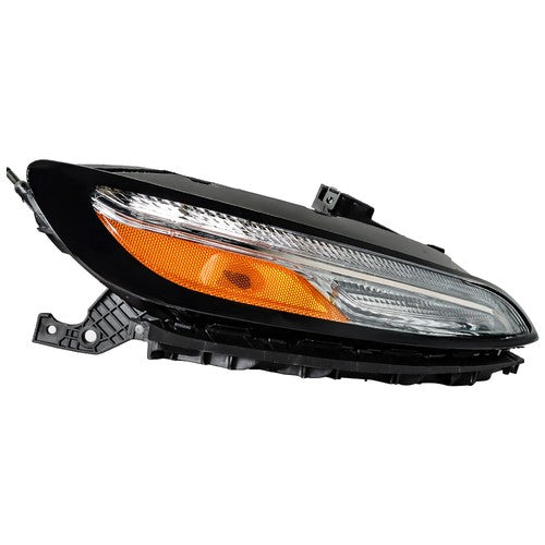 DURAFORCE Chrome Passenger Side Halogen Headlight For Jeep Cherokee 2014-18 White LED DRL