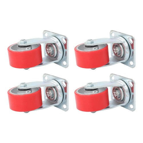 DURAFORCE 4"X 2" Heavy Duty Casters - Polyurethane Caster with Capacity up to 2800 LBS