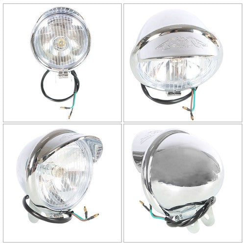DURAFORCE Chrome Driving Spot Fog Light Bar W/ Bracket Turn Signal For Motorcycle Honda