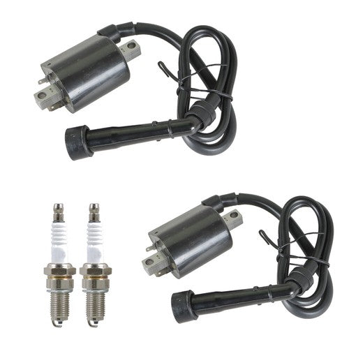 DURAFORCE For 1987-2000 Yamaha Motorcycle VIRAGO 535 XV535 2Pcs Ignition Coil & Spark Plug