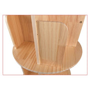 DURAFORCE Rotating Bookshelf 360 Degrees 4 Tier Stackable Solid Wood Bookshelf for Home