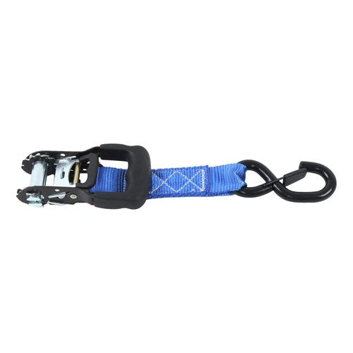 DURAFORCE 4 Pcs Steel Ratchet Strap Blue Fracture Strength 5208lbs 1.6in*15ft with S Hooks
