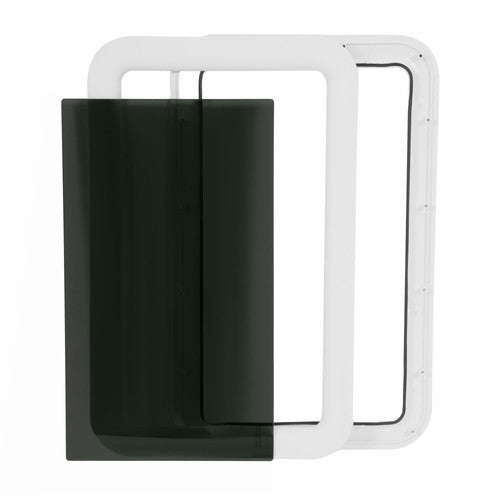 15 x24 White RV Window Entry Door Tinted Glass for Universal RV Trailer Camper