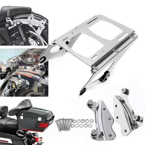 DURAFORCE Tour Trunk Mount Rack + Docking Hardware Kit For 09-13 Harley Touring Road King