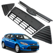 DURAFORCE 4PCS For 2012-2014 FORD FOCUS Front Upper&Lower Grille+ Bumper Side Lower Grille