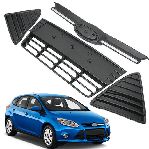 DURAFORCE 4PCS For 2012-2014 FORD FOCUS Front Upper&Lower Grille+ Bumper Side Lower Grille