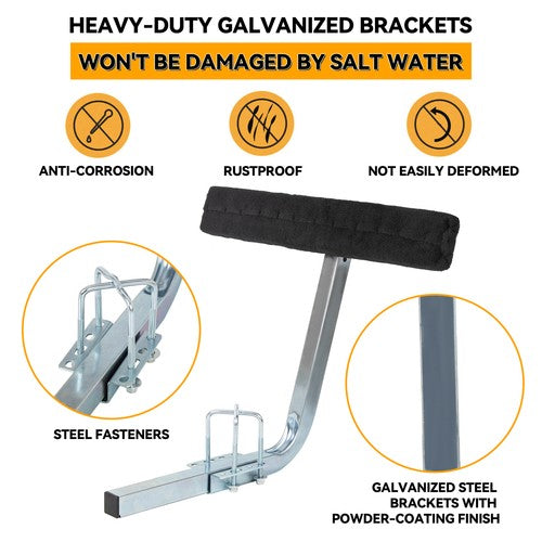 DURAFORCE Boat Trailer 2' Side Guide On Bunk Board Carpeted Kit w/ Hardware 75 degree