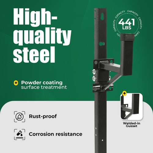 DURAFORCE 2PCS Adjustable Trailer Side Ladder Rack For Enclosed Trailer Exterior Side Wall