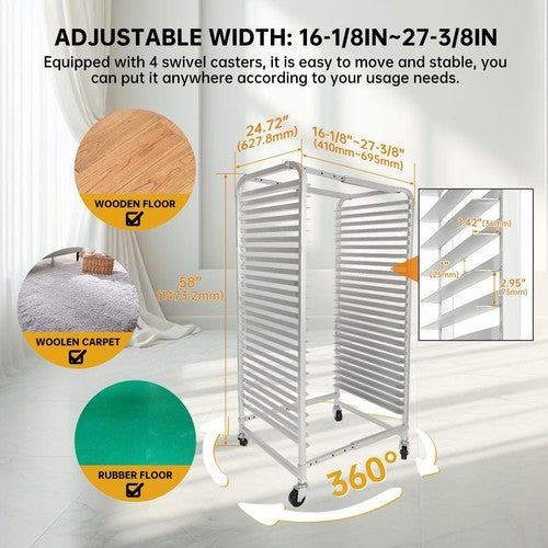 Drying Rack Screen Printing with Brake Wheels Adjustable Aluminum
