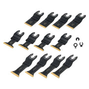 DURAFORCE For Metal Wood Plastic Cuts 12 Pcs Titanium Oscillating Saw Blades