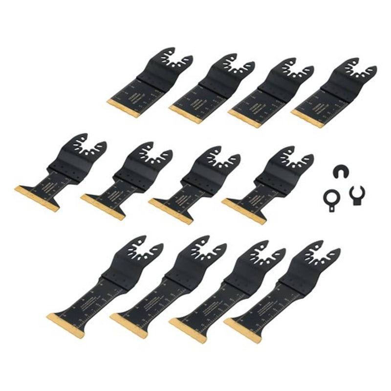 DURAFORCE For Metal Wood Plastic Cuts 12 Pcs Titanium Oscillating Saw Blades