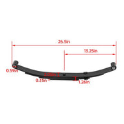 DURAFORCE Tandem Trailer Axle Suspension Kit 4 Leaf Springs U-bolt & Hanger Kit 3500lbs