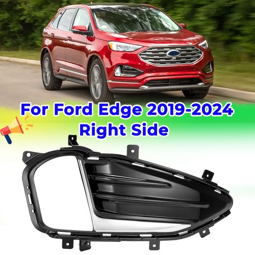DURAFORCE Front Fog Light Cover for Edge 2019-2024 Passenger Right Side Fog Lamp Low
