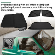 DURAFORCE For 95-98 Suzuki Sidekick Geo Tracker Soft Top & Zip Out Tinted Windows Black