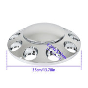 DURAFORCE Wheel Axle Hub Cover Kit Semi Truck Wheel Front 33mm Nut Covers Set 2 Of Chrome