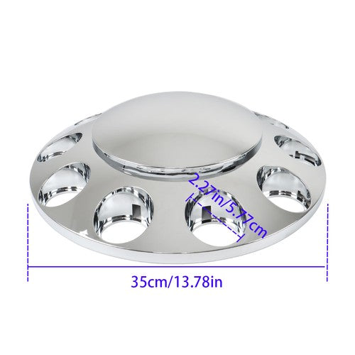 DURAFORCE Wheel Axle Hub Cover Kit Semi Truck Wheel Front 33mm Nut Covers Set 2 Of Chrome