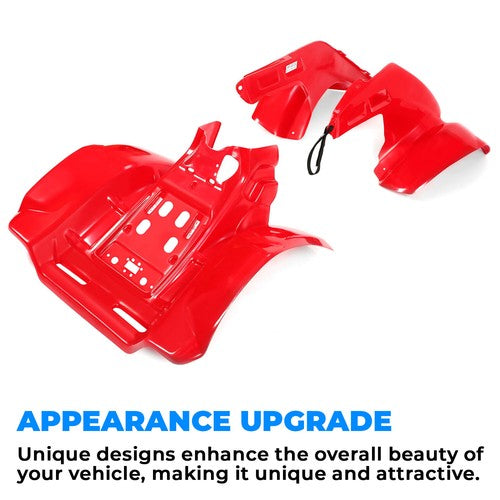 Red Front Rear Fender Set for Honda TRX 250R TRX250R 1986 1989 Plastics Kit