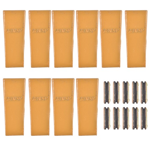 DURAFORCE 10 Pack Bucket Teeth 230SP with Flex Pins 23FP Metal for 23 & 230 Series Loader