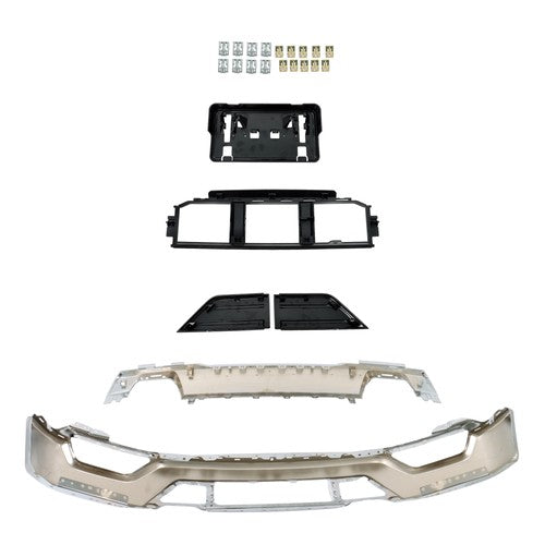 DURAFORCE New For Ford F-150 2021-2023 Front Bumper Face Bar 6-piece Kit W/o Sensor Holes