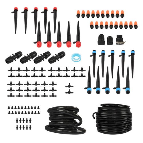 DURAFORCE With Tubing Hose 226FT Automatic Irrigation System Adjustable Nozzle Micro Drip