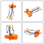 DURAFORCE 1 Ton Electric Chain Hoist, Single Phase 2200Lbs 10ft Lift Height G80 110V 750W
