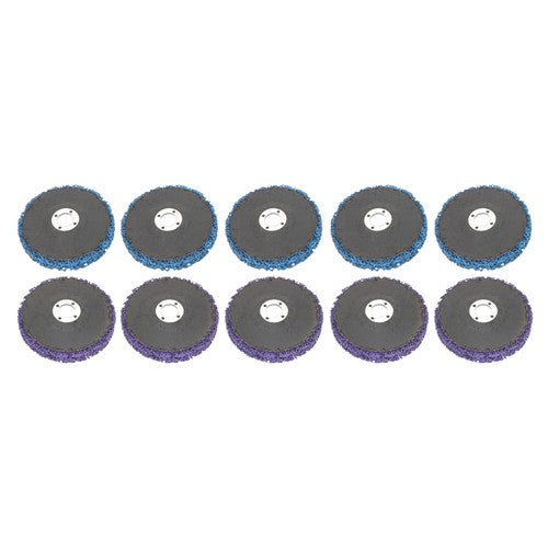 DURAFORCE (5 pieces each in purple and blue) 10 Pack of 4' x 5/8' Diamond Discs