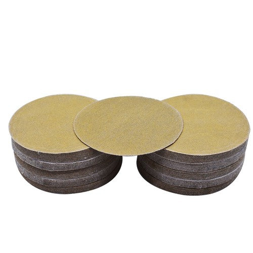 DURAFORCE NO-Hole Sand Paper 5 Inch Hook Loop Pads Sanding Disc Flocking 80 Grit 100 Pack