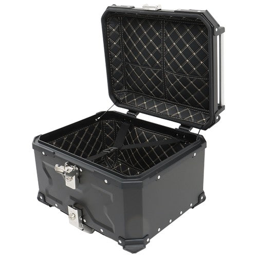DURAFORCE 55L Motorcycle Top Case Tail Box Waterproof Luggage Scooter Trunk Storage Black