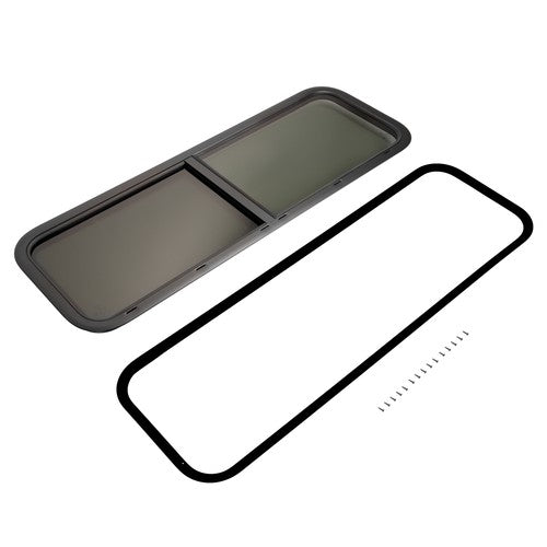 DURAFORCE 48" x 15" Horizontal Window Sliding RV Window w/Trim For Camper Cargo Trailer