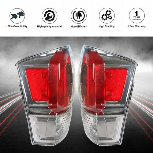 DURAFORCE LH & RH Side For Toyota Tacoma Pickup 2016-2020 Tail Lights Smoked Brake Lamp