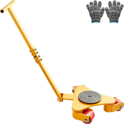DURAFORCE Machinery Skate Dolly, 6614 LBS/3T Industrial Machinery Mover with Handle, Carbo