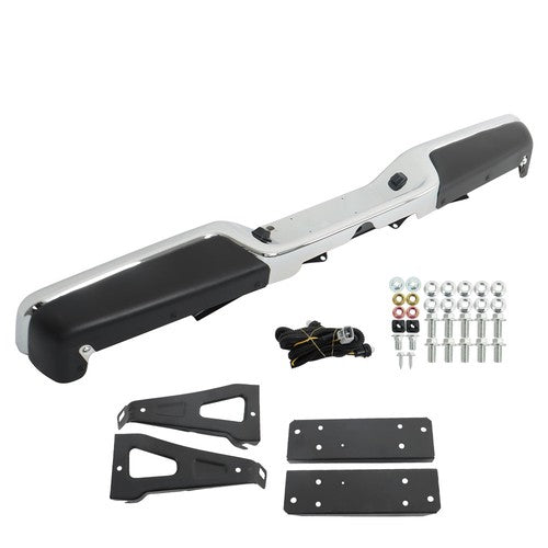 DURAFORCE Rear Step Bumper Assembly Chrome Steel Fit For 1997-2003 2004 Dodge Dakota