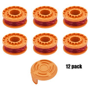 DURAFORCE New 12 pcs For Worx Trimmer WA0010 Grass Trimmer Line Spools Weed Eater