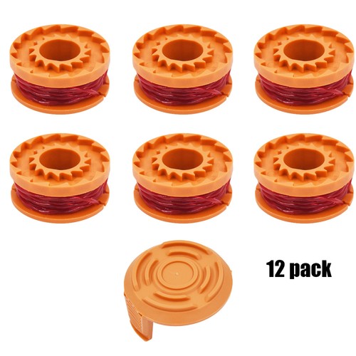 DURAFORCE New 12 pcs For Worx Trimmer WA0010 Grass Trimmer Line Spools Weed Eater