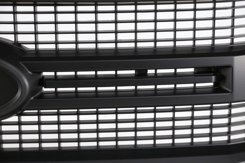 DURAFORCE Front Upper Grille for Ford F-150 Platinum 2015-2017 Camera Hole Matte Black
