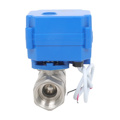 DURAFORCE Solid Motorized Ball Valve 1in Full Port SS 9-24V AC/DC NC Auto Return