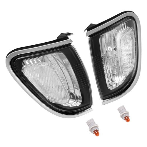 2PC Side Marker Corner Parking Lights Turn Signal Chrome for Toyota Tacoma 01-04