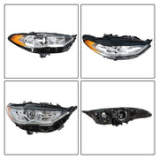 DURAFORCE Right Projector Headlight Chrome Housing With LED DRL For Ford Fusion 2017-2019