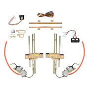 DURAFORCE Set 2 Door Street Hot Rat Rod Flat Glass Power Window w/ Switches Wiring NEW