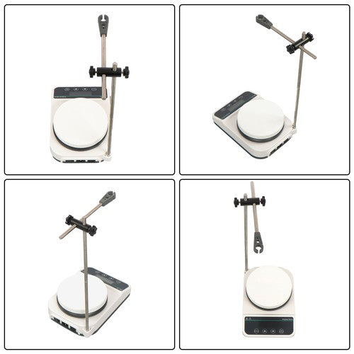DURAFORCE Digital Display Magnetic Hotplate Stirrer with Bracket Temp Probe Temp 310℃ 3L