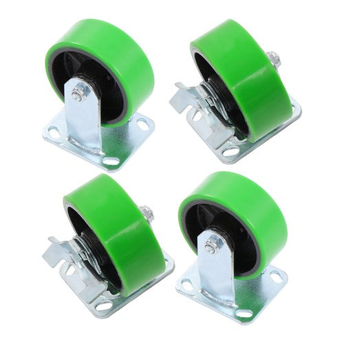 DURAFORCE 4 sets of 5' heavy-duty casters 2 side brakes and 2 straight wheels 4000lbs